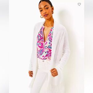 Lilly Pulitzer Tantum Cardigan resort white size large